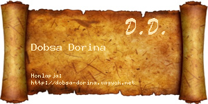 Dobsa Dorina névjegykártya
